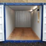 20x8 20ft shipping container storage unit with power and lighting